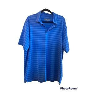 Men’s Blue Striped Shirt. Pebble Beach XXL